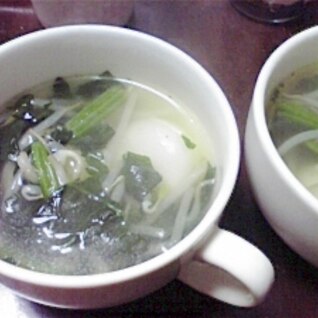 もち団子の中華スープ